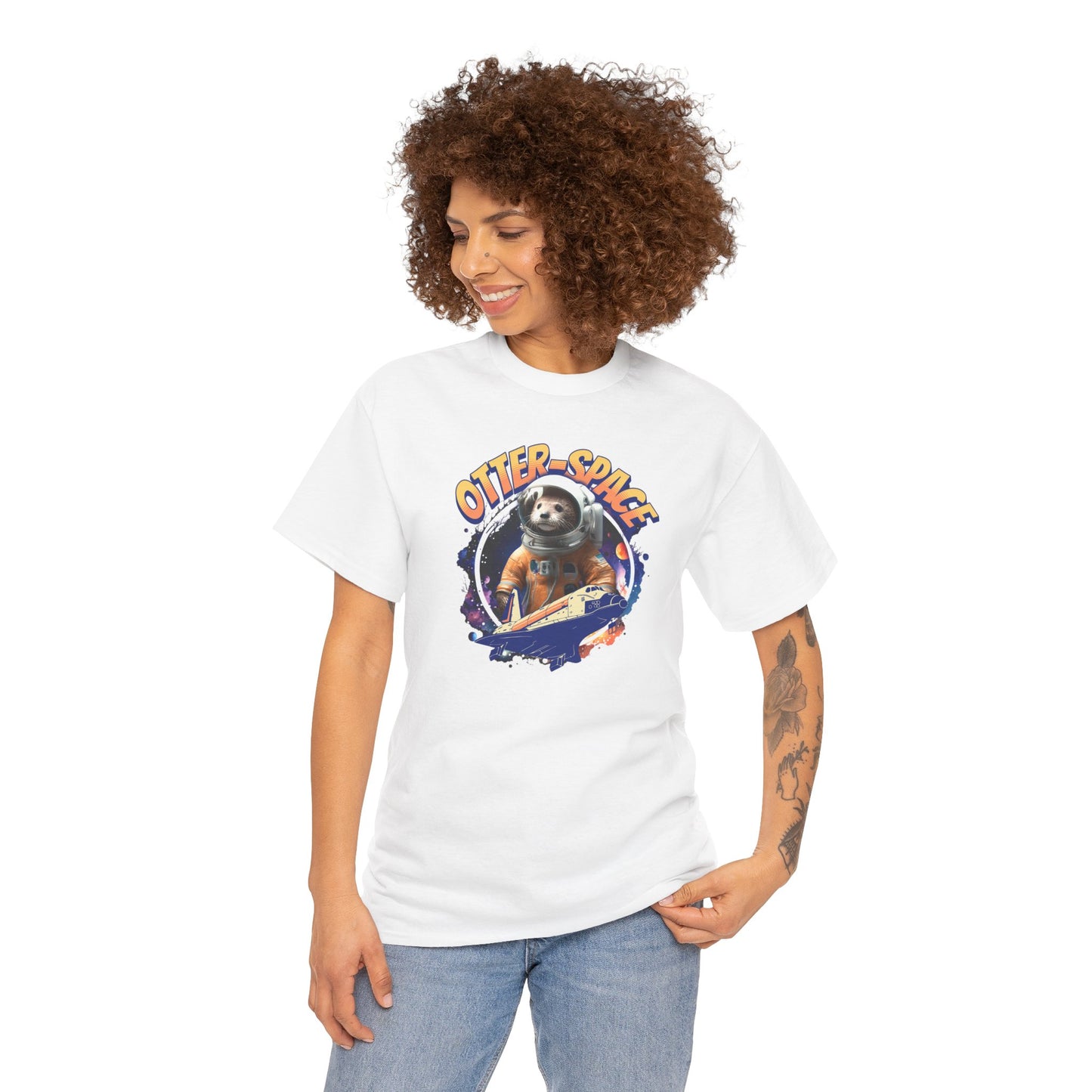 Otter Space T-Shirt - Stylish Cosmic Otter Design