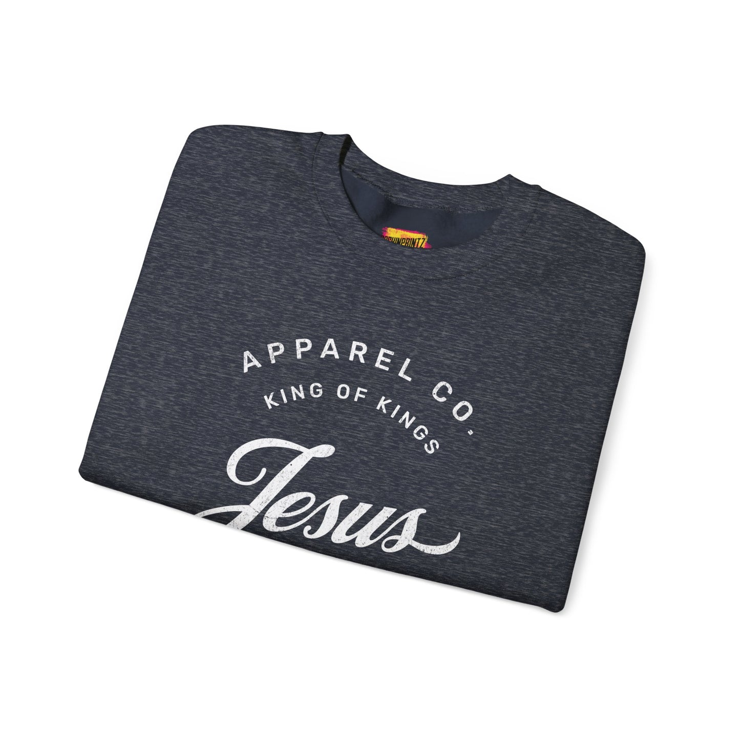 Christian Sweatshirt Jesus Saved by Grace Unisex Heavy Blend Crewneck