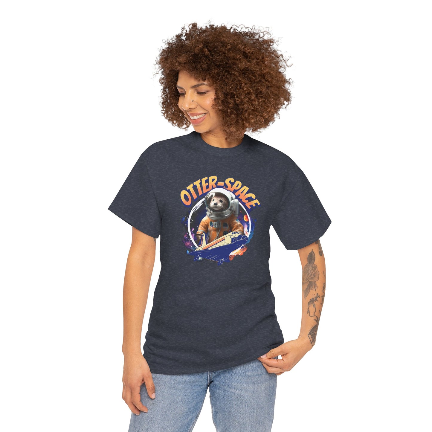 Otter Space T-Shirt - Stylish Cosmic Otter Design