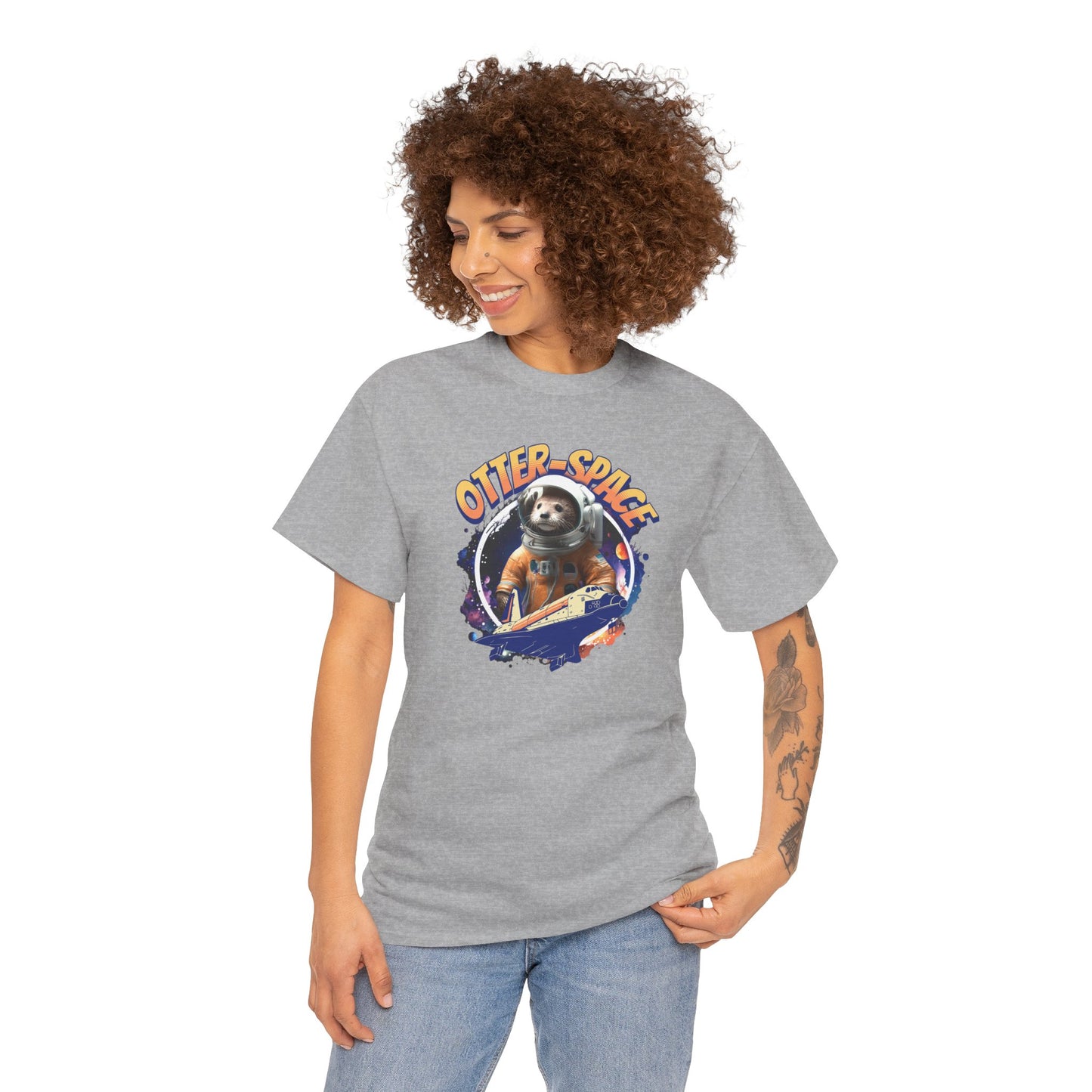 Otter Space T-Shirt - Stylish Cosmic Otter Design