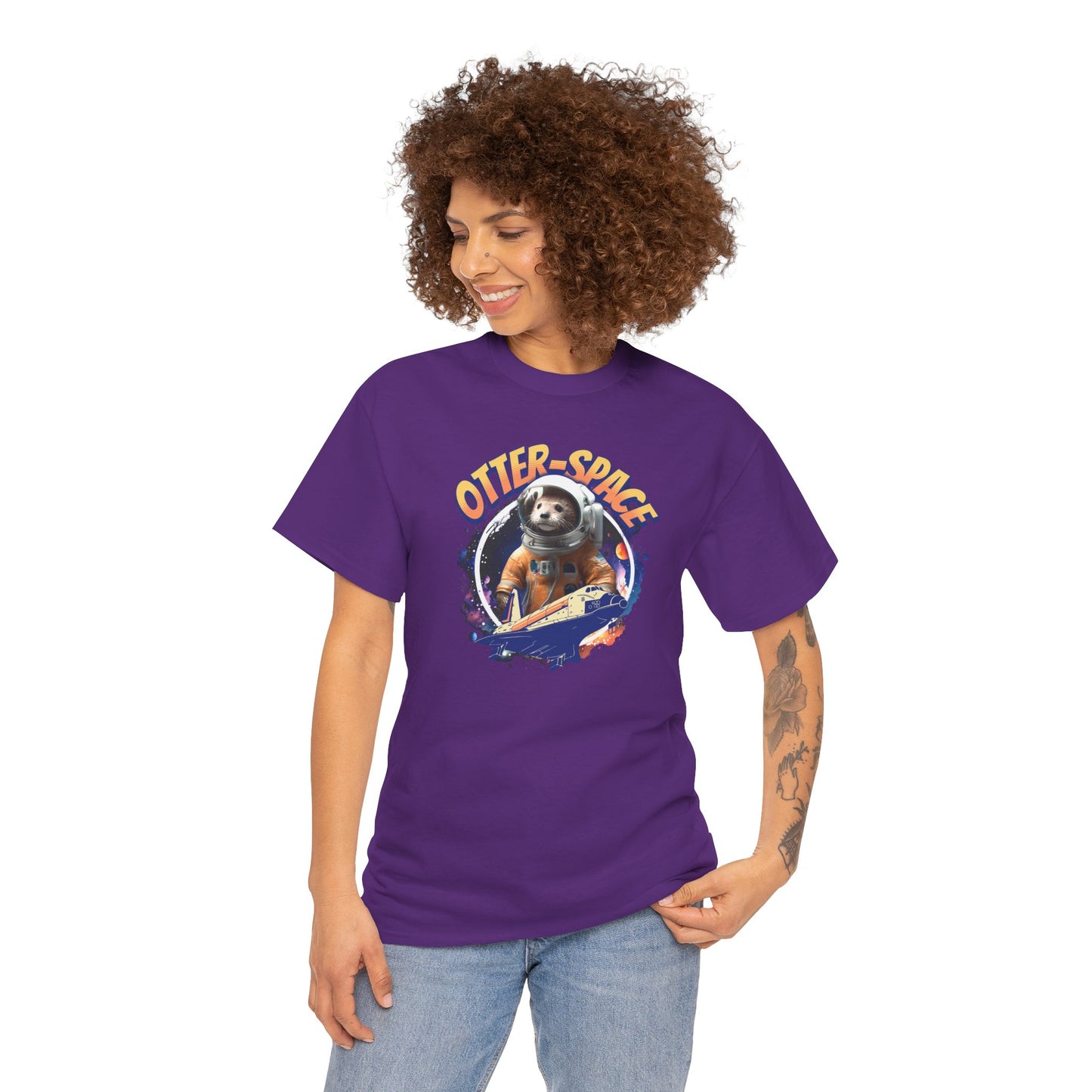 Otter Space T-Shirt - Stylish Cosmic Otter Design