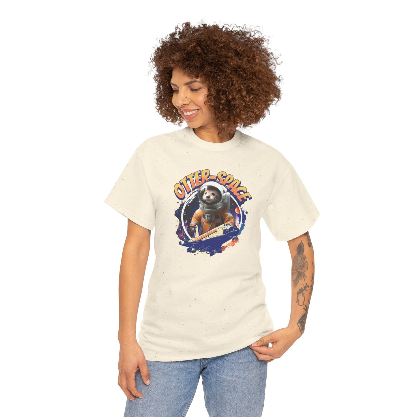 Otter Space T-Shirt - Stylish Cosmic Otter Design