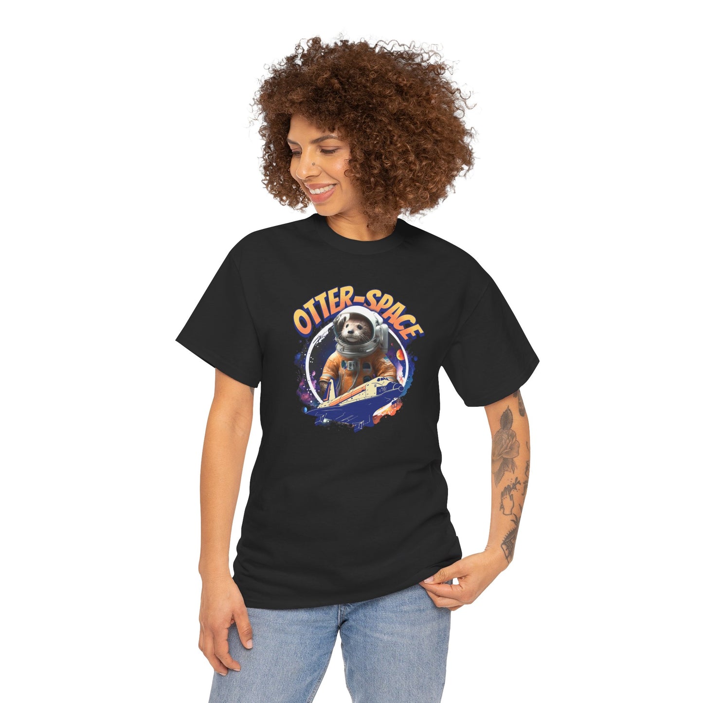 Otter Space T-Shirt - Stylish Cosmic Otter Design
