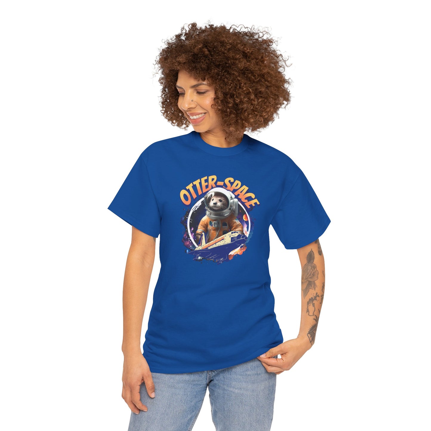 Otter Space T-Shirt - Stylish Cosmic Otter Design