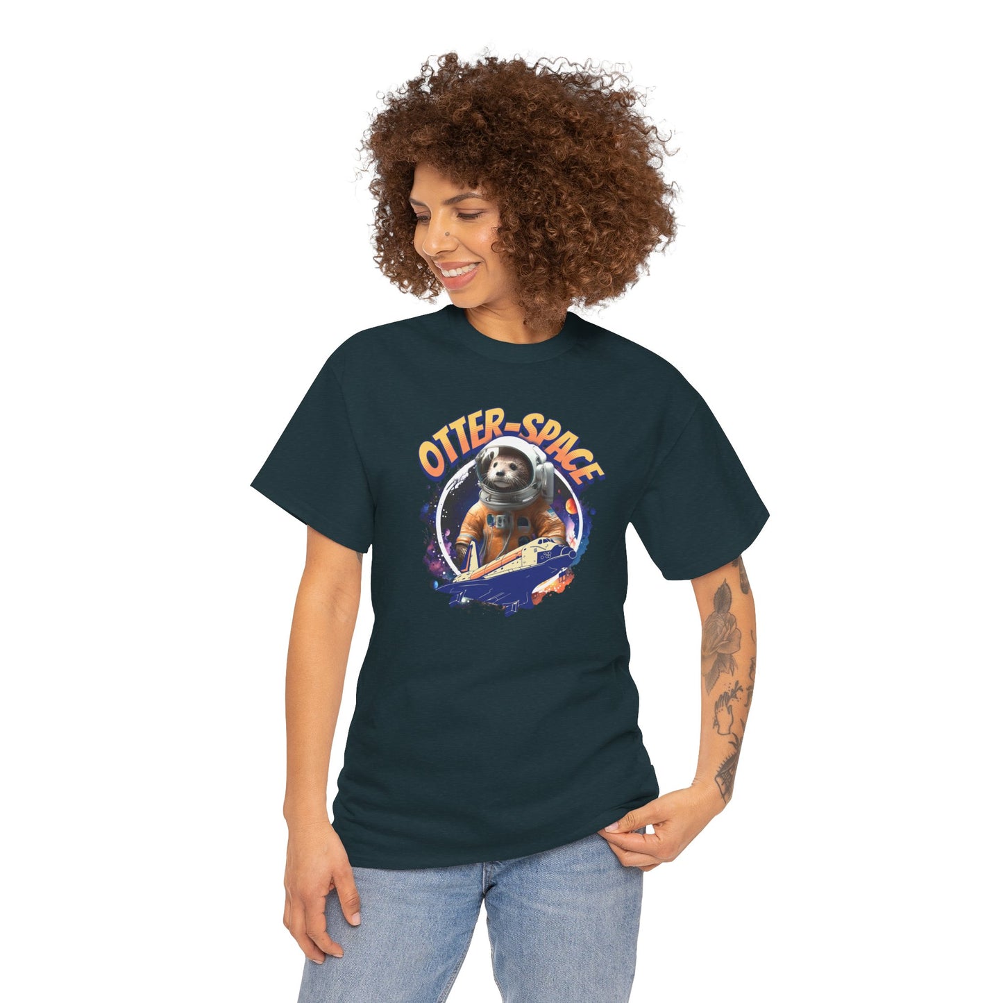 Otter Space T-Shirt - Stylish Cosmic Otter Design