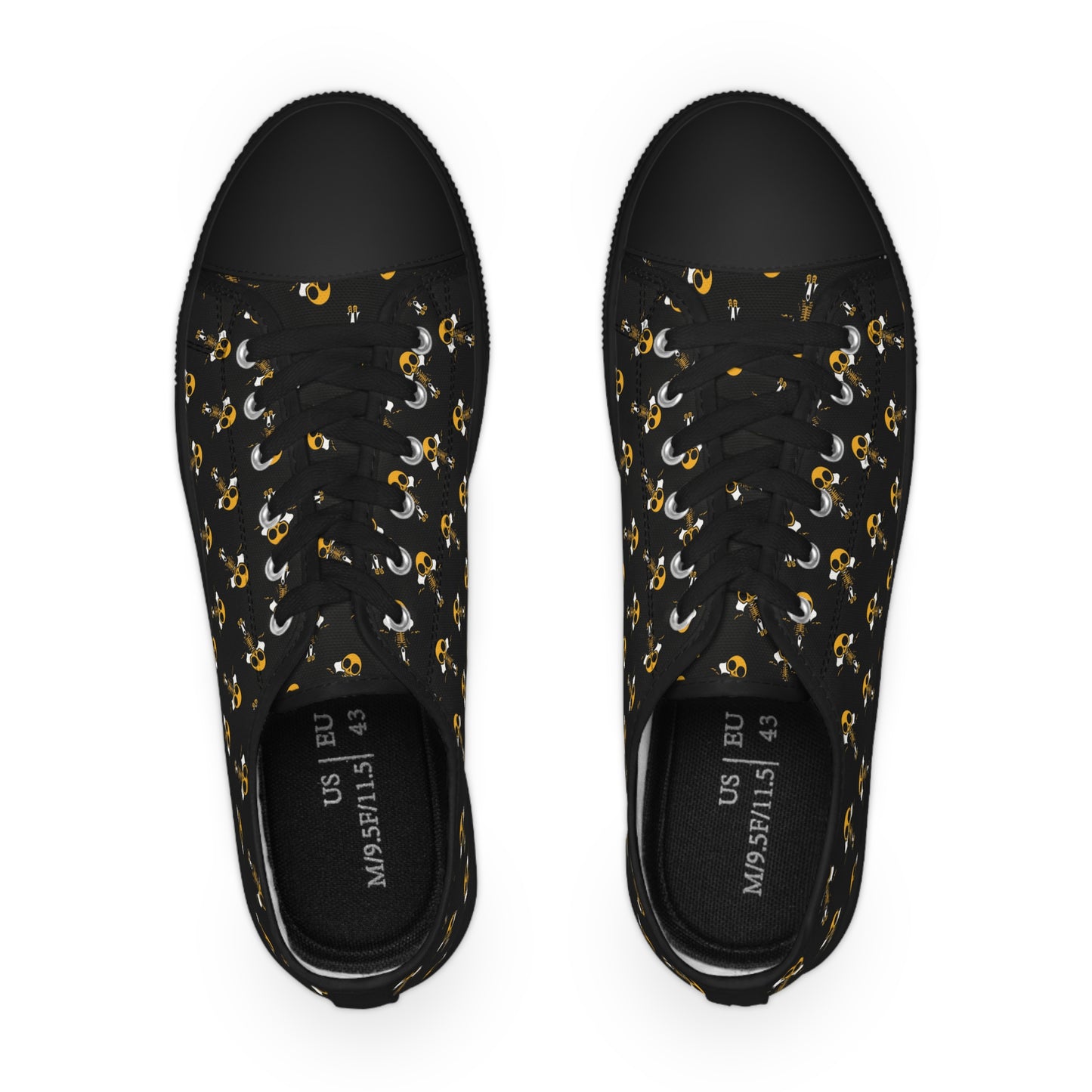 Skeleton Yellow Jacket Low Top Sneakers