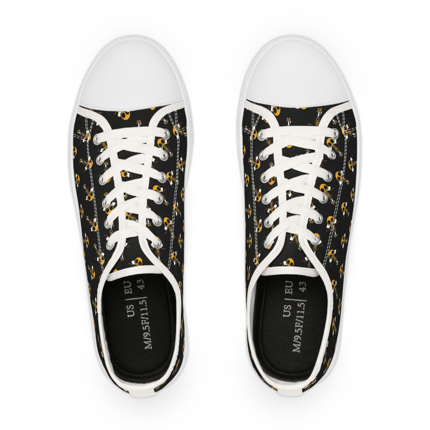 Skeleton Yellow Jacket Low Top Sneakers