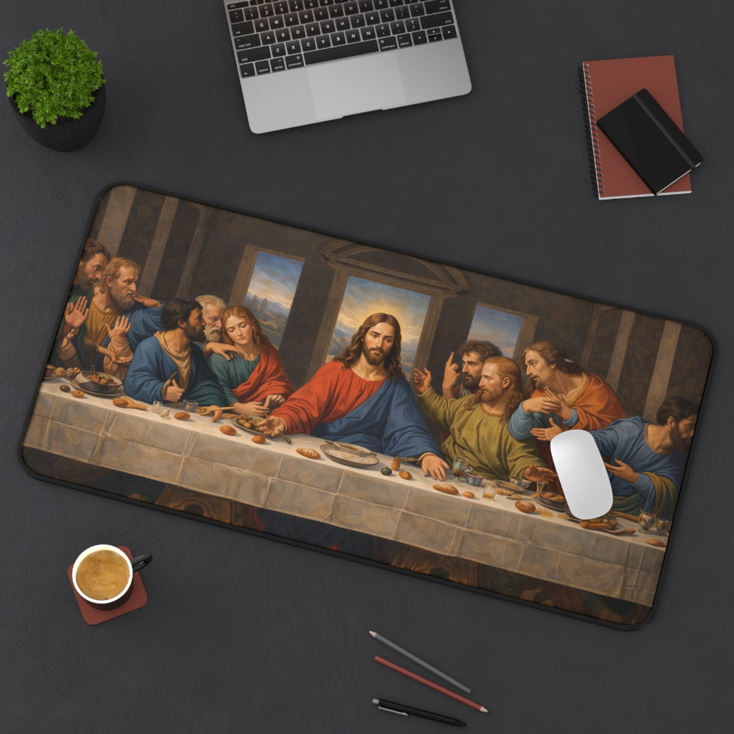 The Last Supper Desk Mat | Religious Christian Artwork Mouse Pad