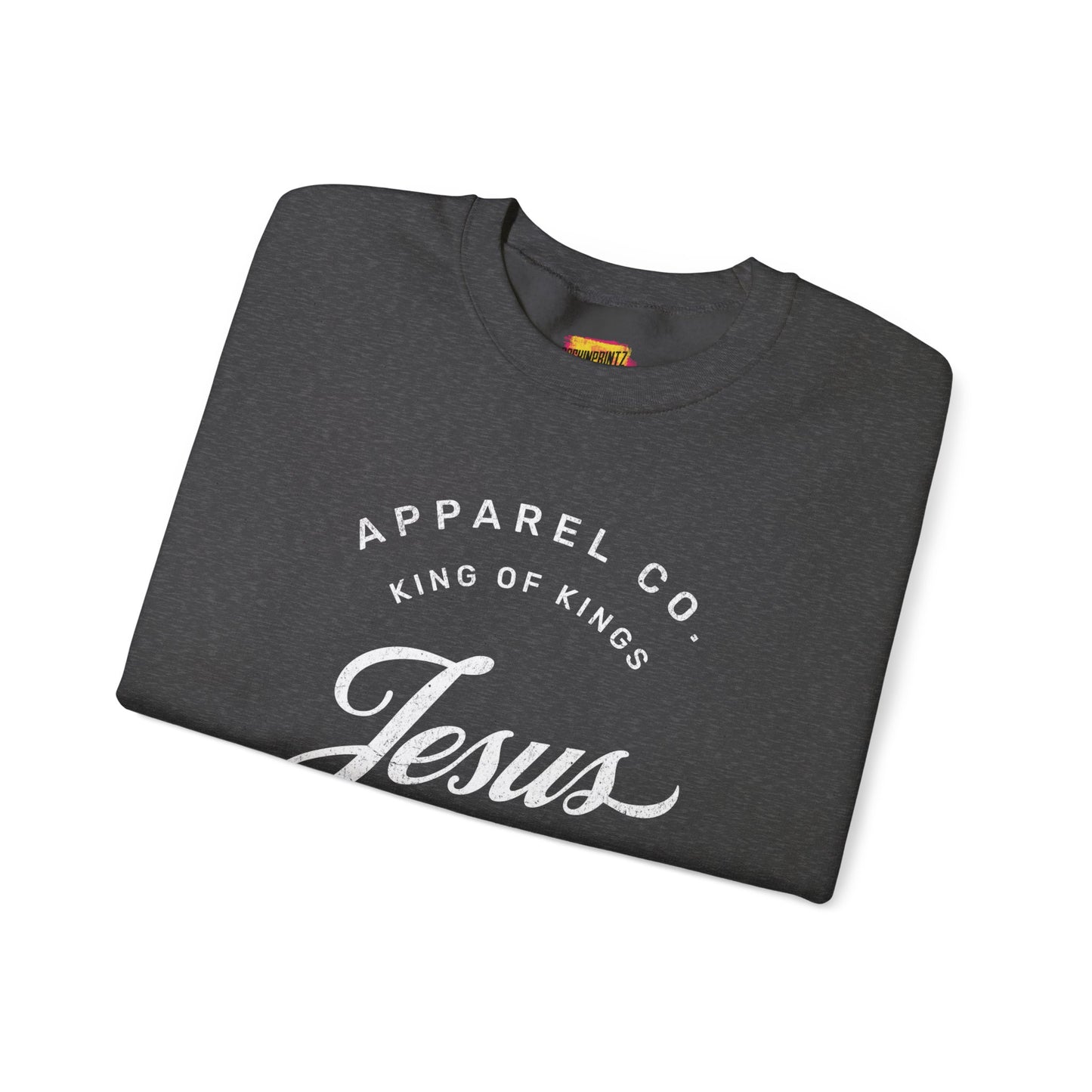 Christian Sweatshirt Jesus Saved by Grace Unisex Heavy Blend Crewneck