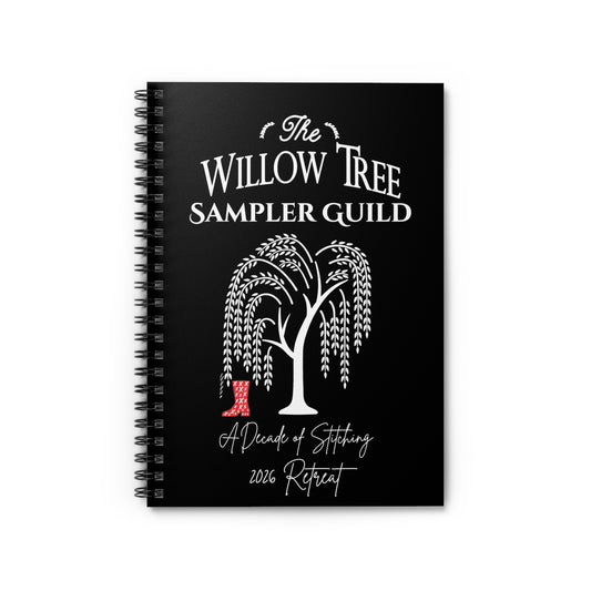 Willow Tree Sampler Guild 2026 Retreat Spiral Notebook — 'A Decade of Stitching' Keepsake