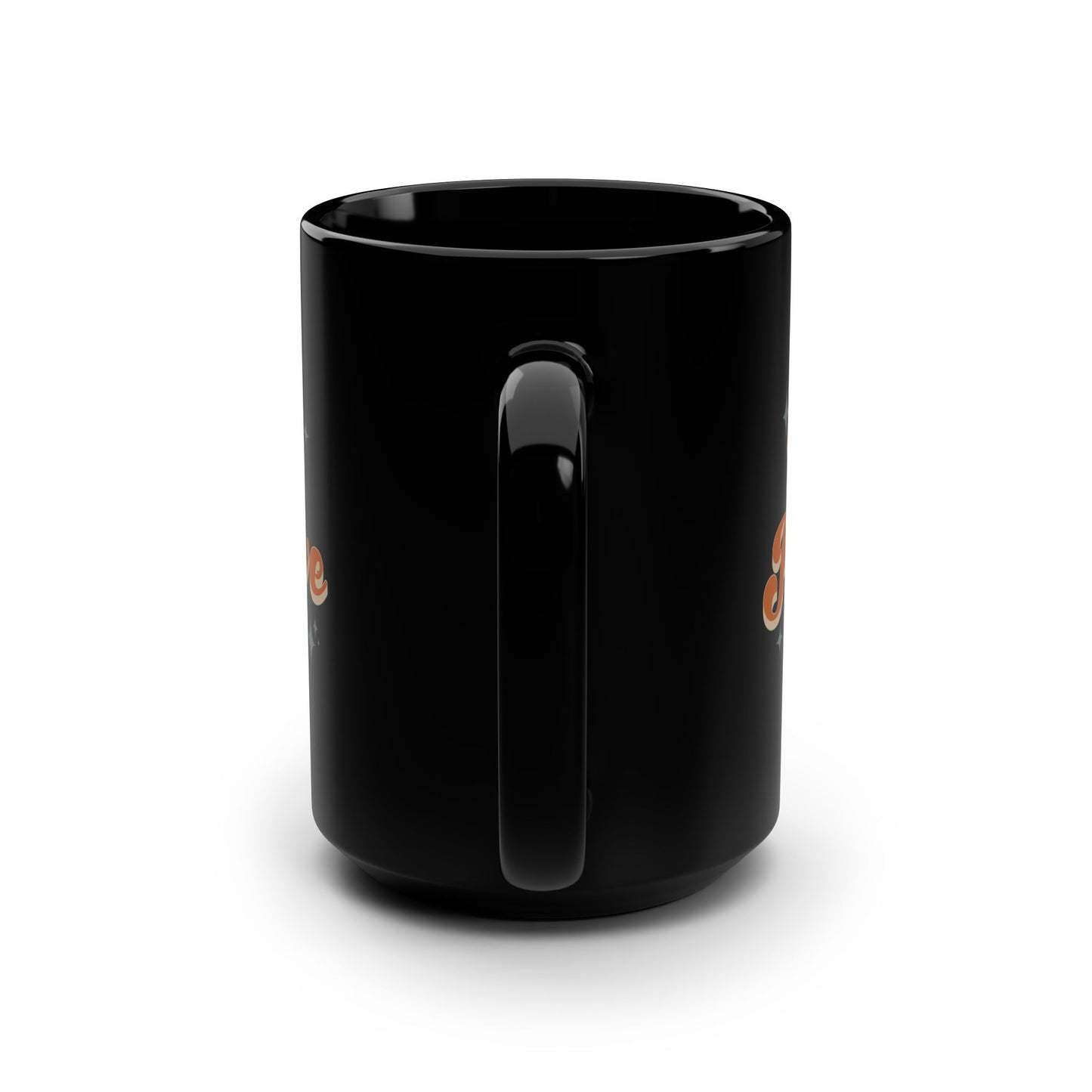 Stay Positive Good Things Happen! Black Mug, 15oz