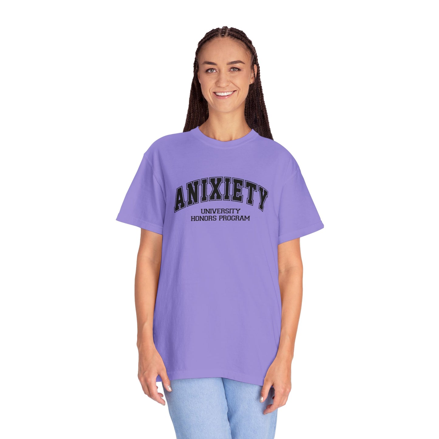 Sarcastic, Tired, Anixiety, Positive  Sayings, T-Shirt — Retro Collegiate Graphic Tee
