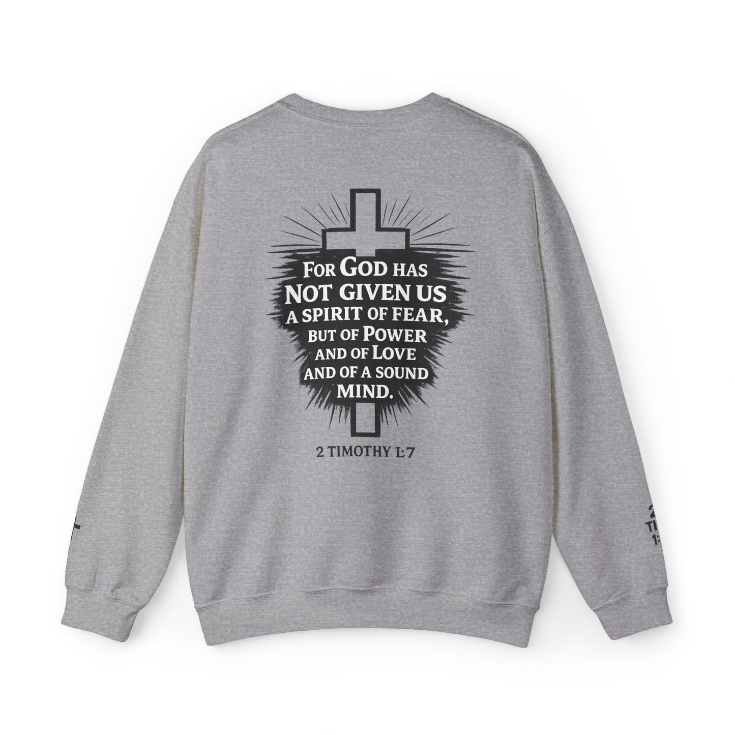 Faith Not Fear Sweatshirt — Inspirational Christian Crewneck (Isaiah 53:5)