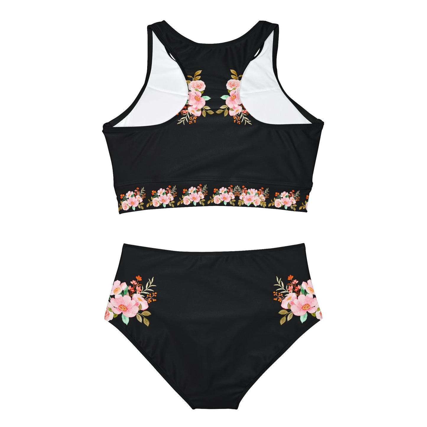 Flower Sporty Bikini Set, Women Bikini, Women Swimwear, travel aesthetic, Colorful print bikini, Summer Bikini Set,