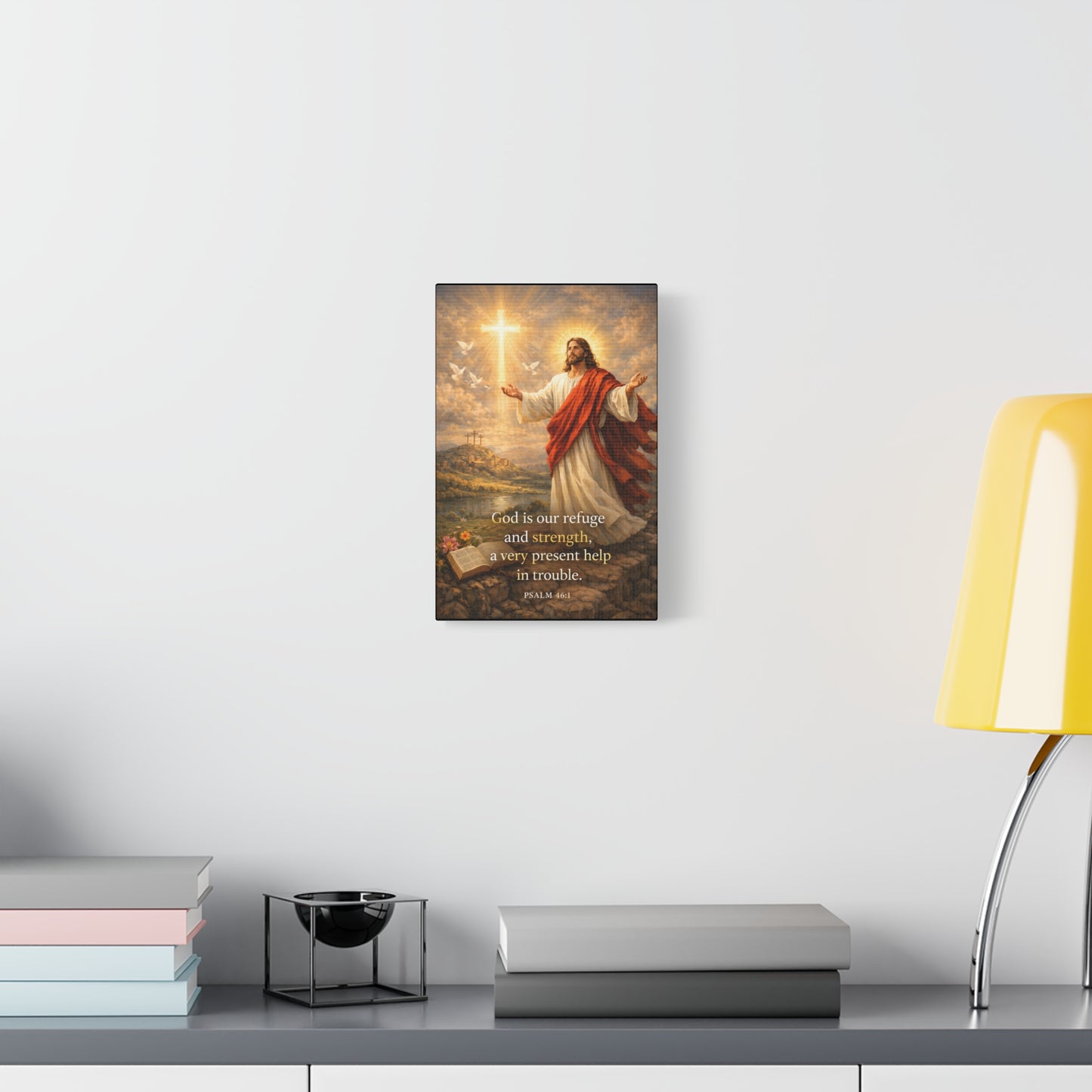 Psalm 46:1 Religious Canvas