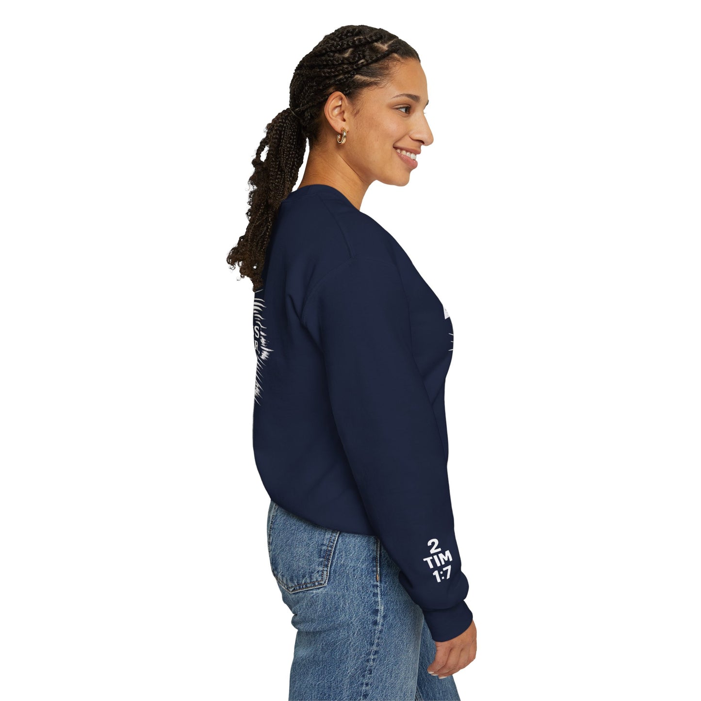 Faith Not Fear Sweatshirt — Inspirational Christian Crewneck (Isaiah 53:5)