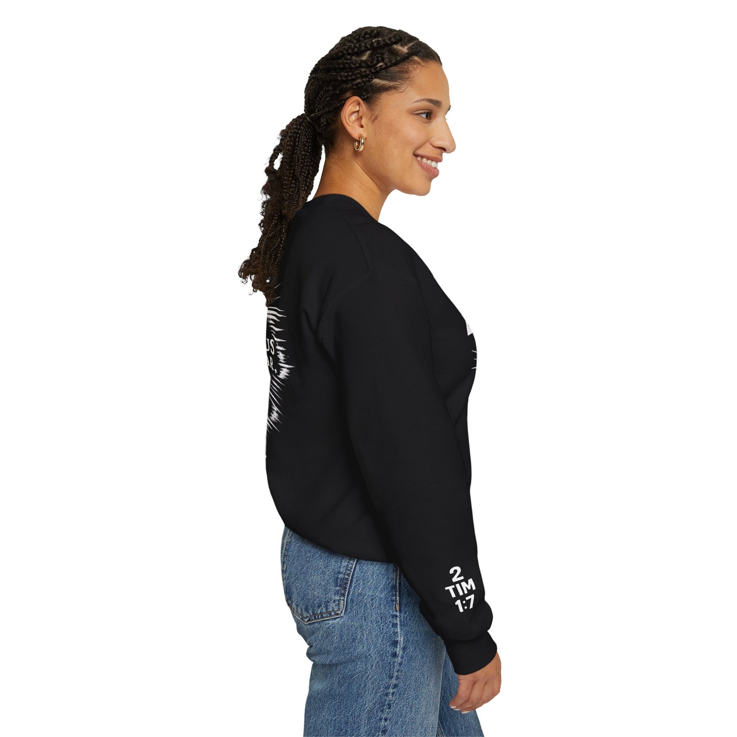 Faith Not Fear Sweatshirt — Inspirational Christian Crewneck (Isaiah 53:5)