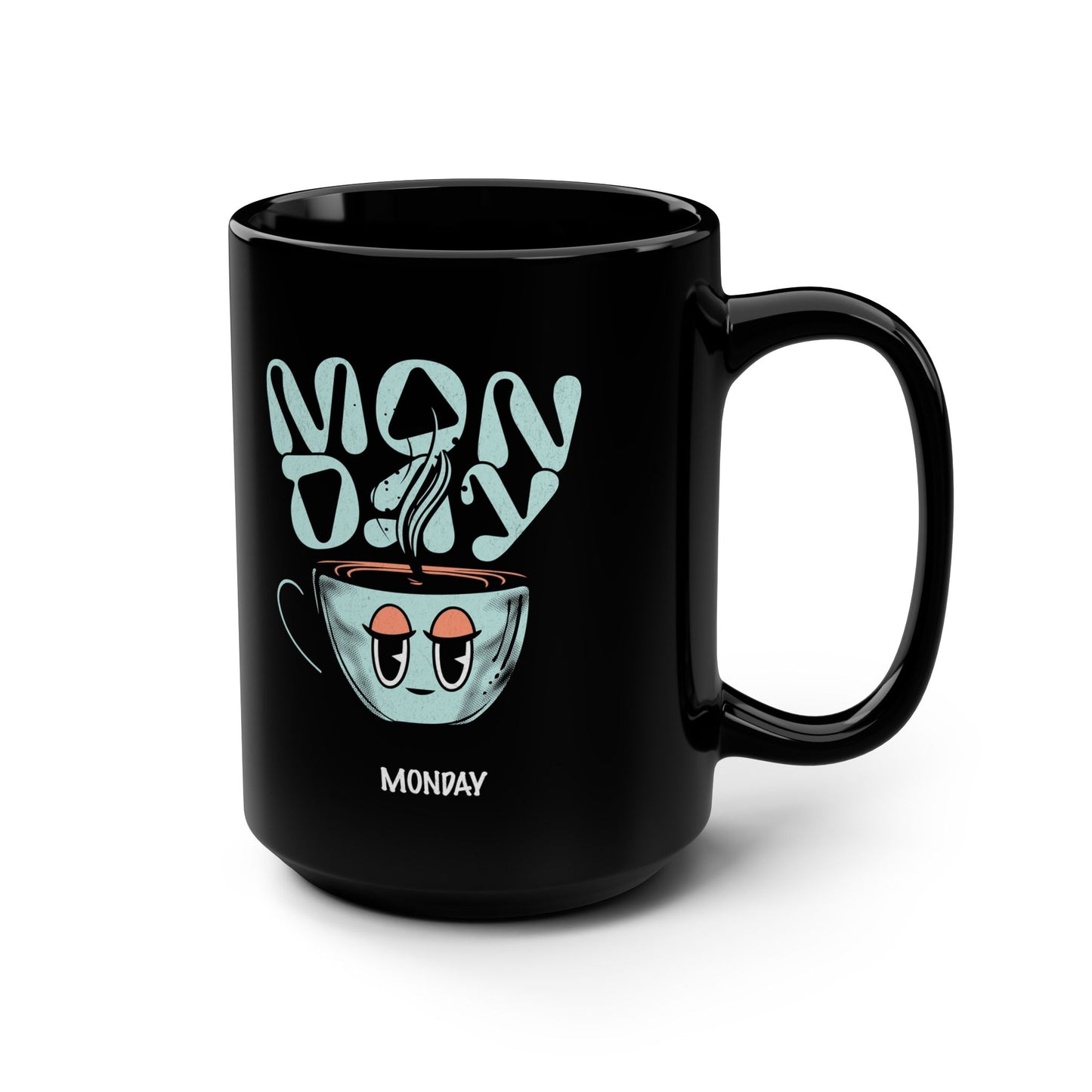 Monday! Black Mug, 15oz