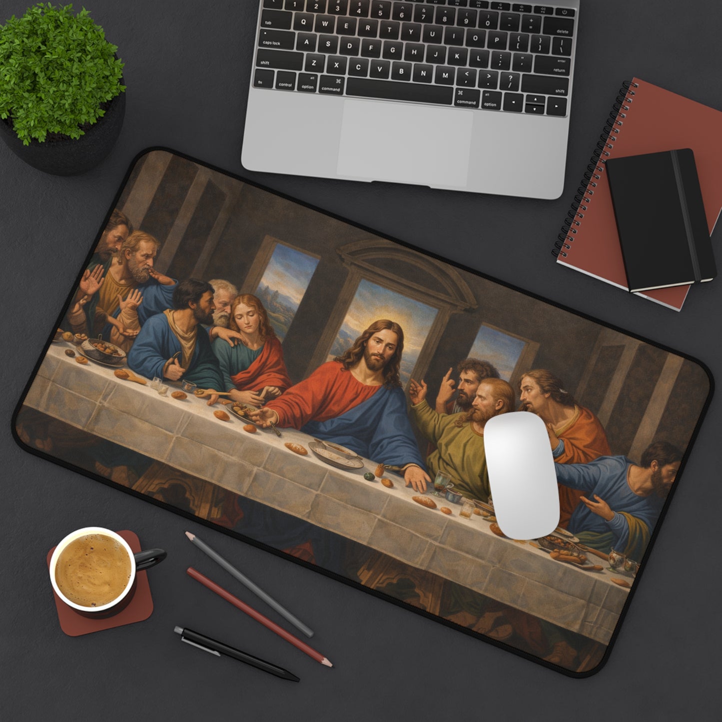 The Last Supper Desk Mat | Religious Christian Artwork Mouse Pad