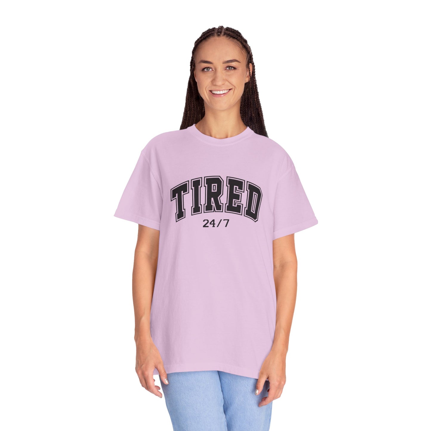Sarcastic, Tired, Anixiety, Positive  Sayings, T-Shirt — Retro Collegiate Graphic Tee