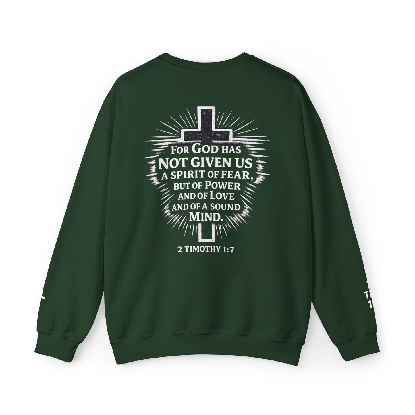 Faith Not Fear Sweatshirt — Inspirational Christian Crewneck (Isaiah 53:5)