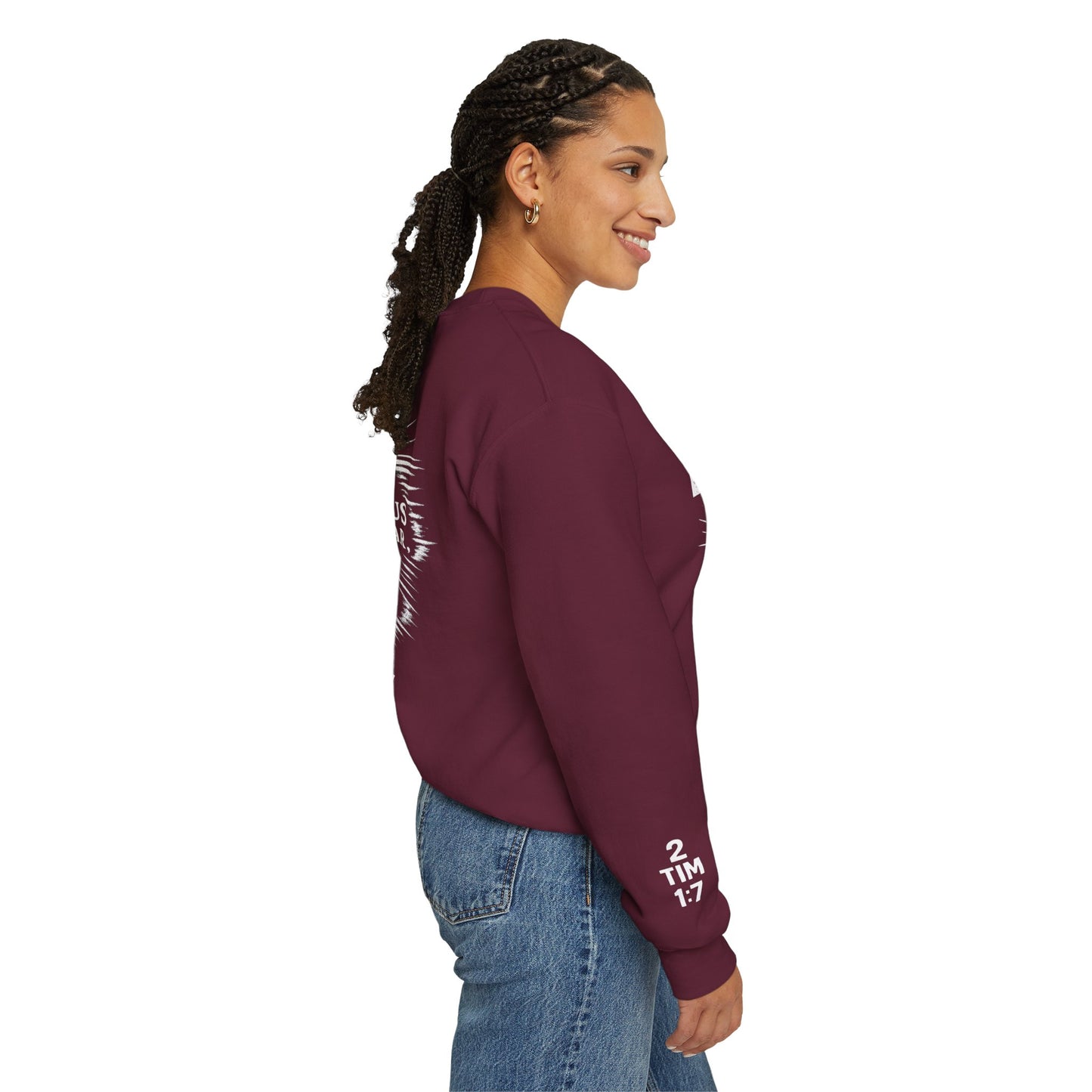 Faith Not Fear Sweatshirt — Inspirational Christian Crewneck (Isaiah 53:5)