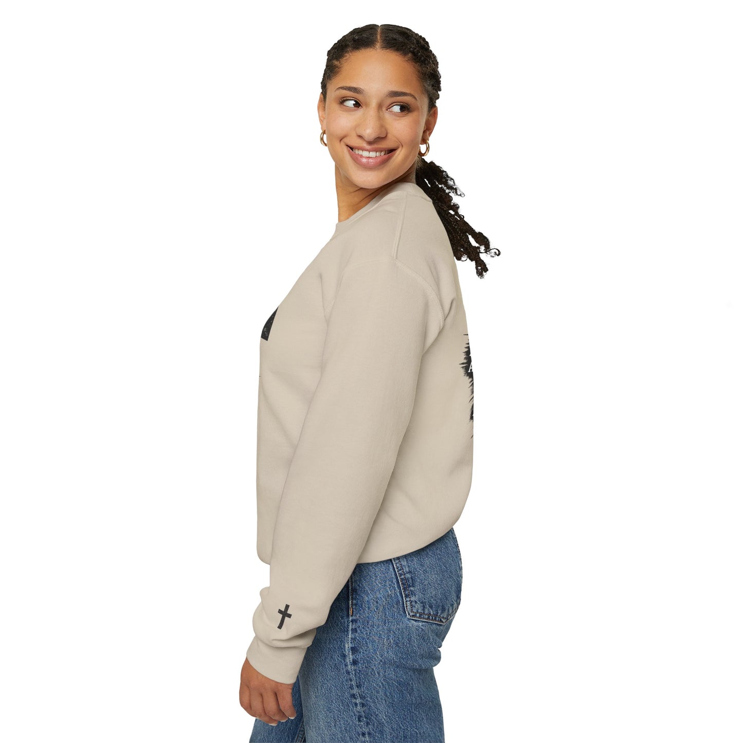 Faith Not Fear Sweatshirt — Inspirational Christian Crewneck (Isaiah 53:5)