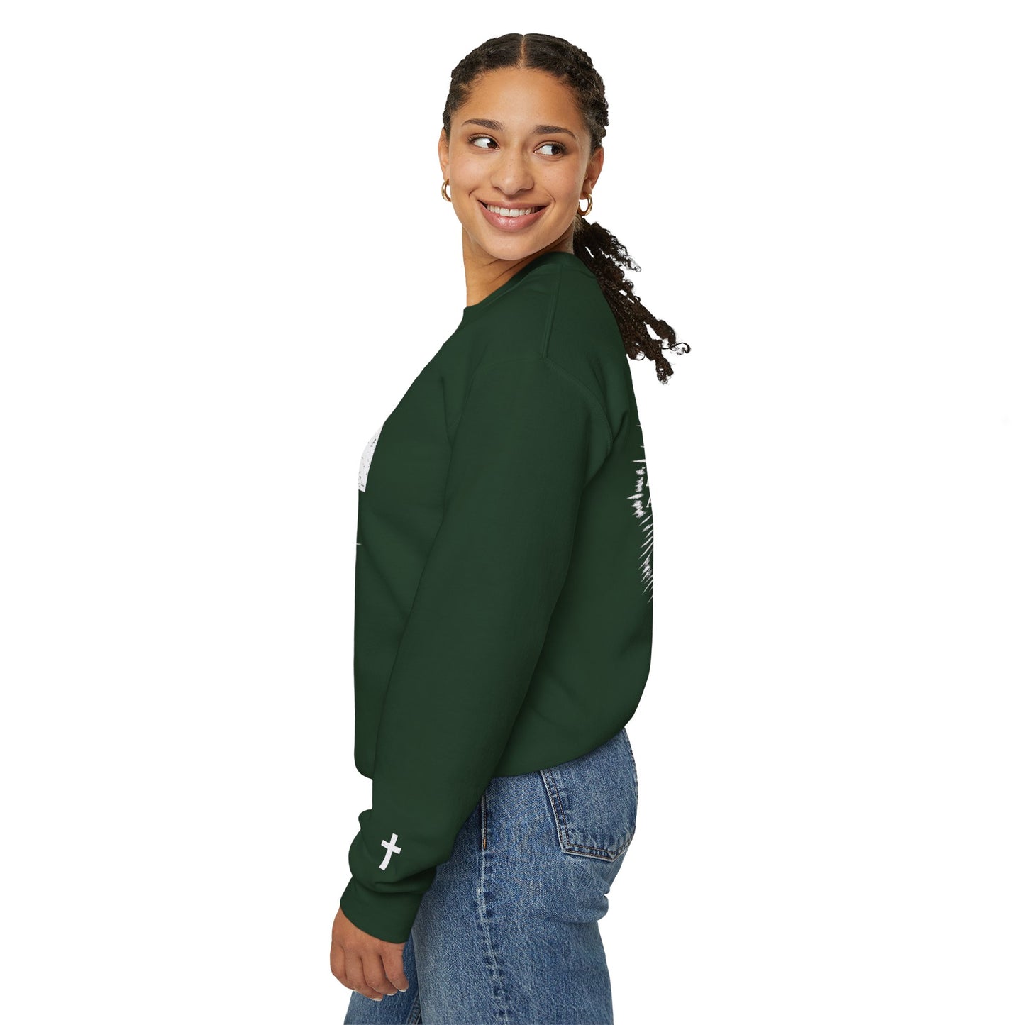 Faith Not Fear Sweatshirt — Inspirational Christian Crewneck (Isaiah 53:5)