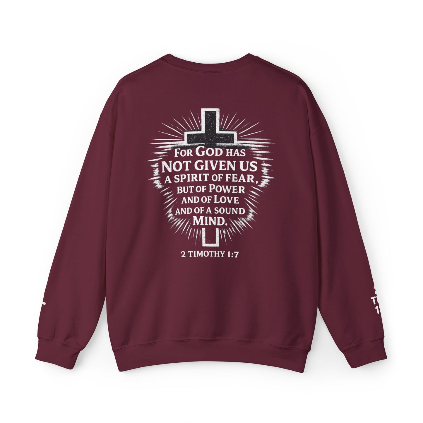 Faith Not Fear Sweatshirt — Inspirational Christian Crewneck (Isaiah 53:5)