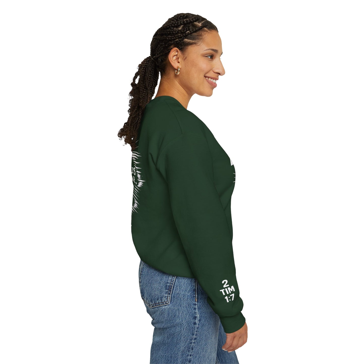 Faith Not Fear Sweatshirt — Inspirational Christian Crewneck (Isaiah 53:5)